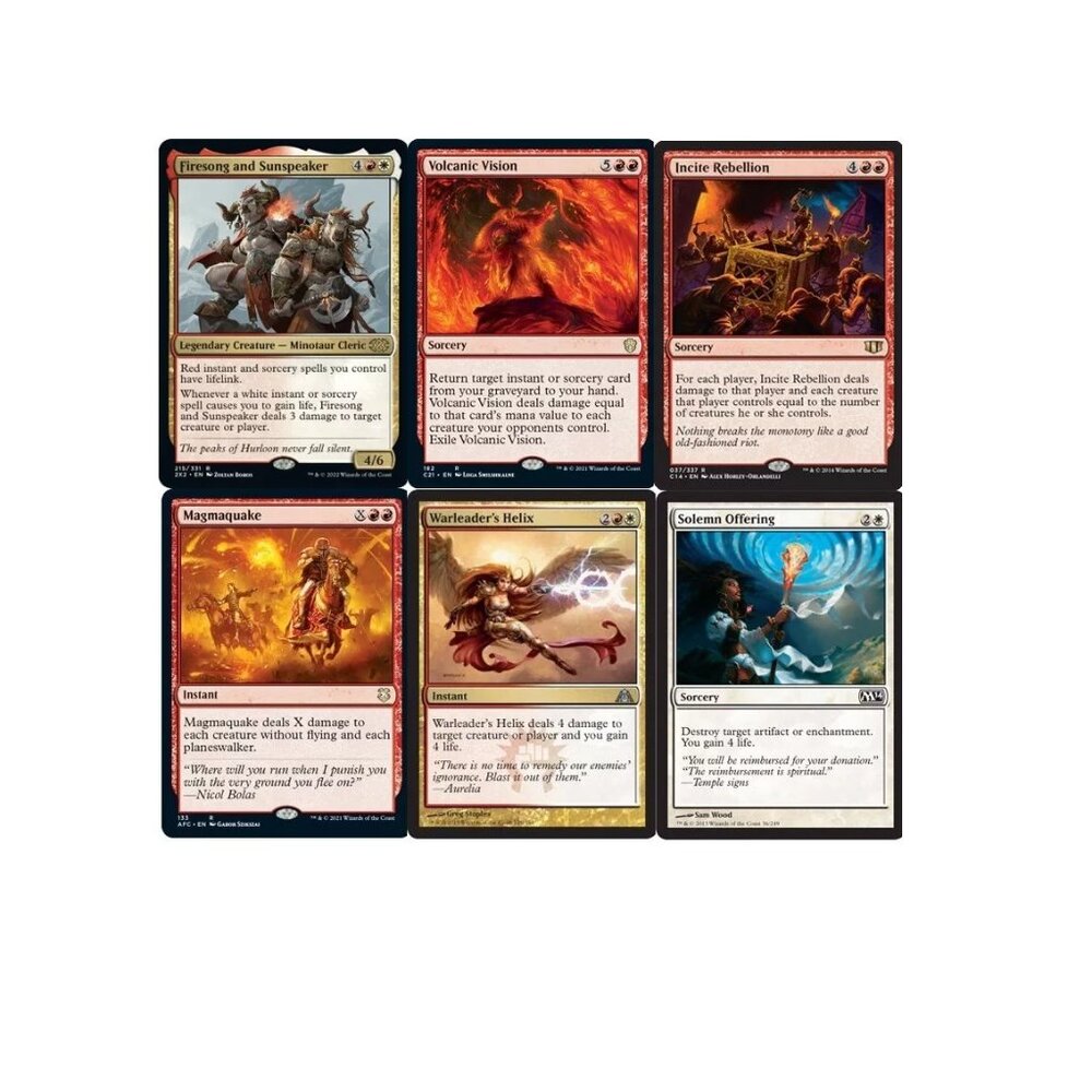 MTG Commander EDH Deck Firesong and Sunspeaker 100 Magic Cards Custom Deck - NM